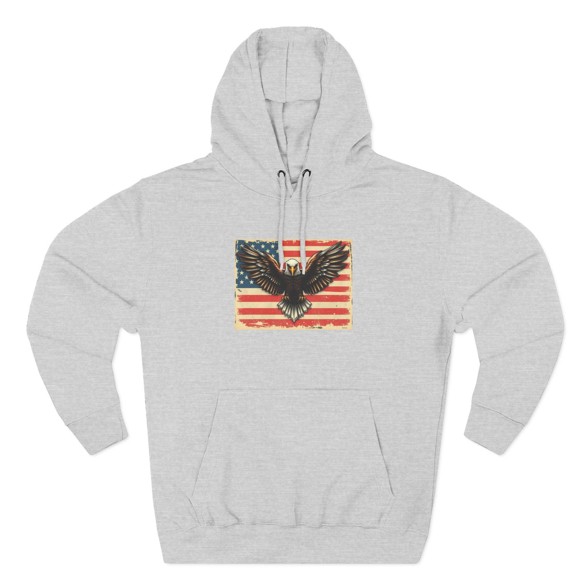 Patriotic Eagle Hoodie — Vintage American Flag Graphic