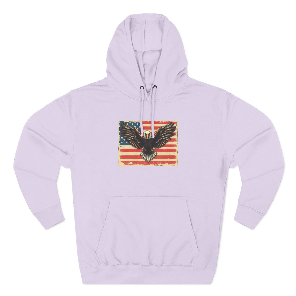Patriotic Eagle Hoodie — Vintage American Flag Graphic