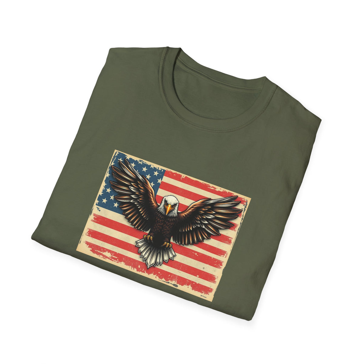 Bald Eagle American Flag T-Shirt — Vintage Patriotic Tee for 4th of July