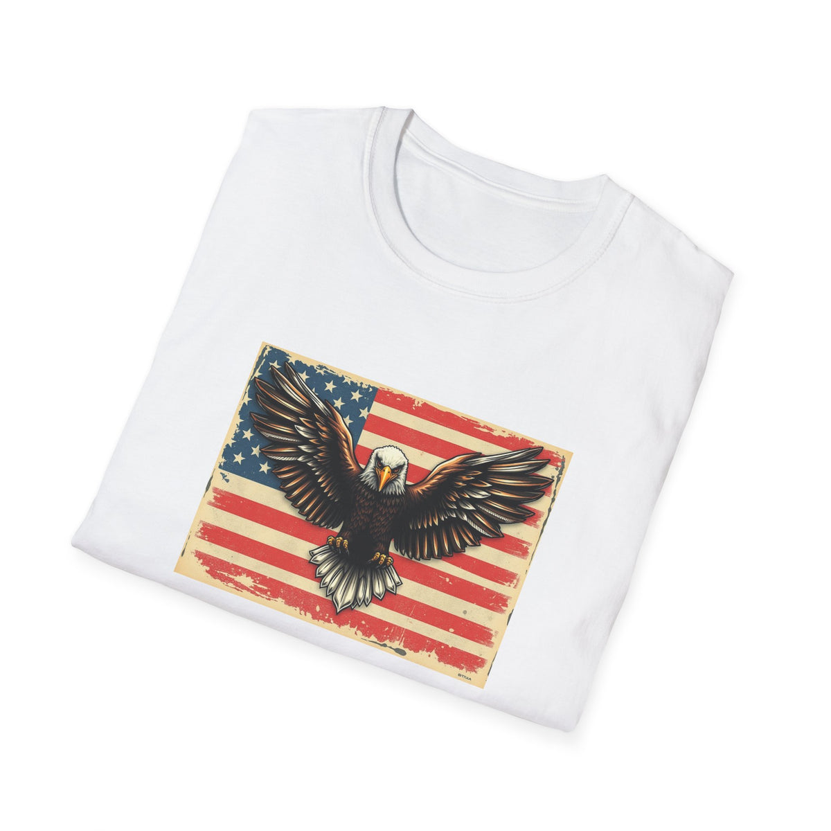 Bald Eagle American Flag T-Shirt — Vintage Patriotic Tee for 4th of July