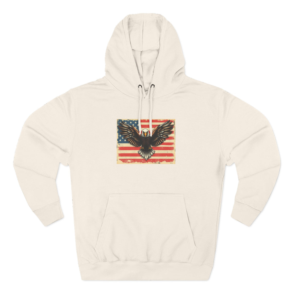 Patriotic Eagle Hoodie — Vintage American Flag Graphic