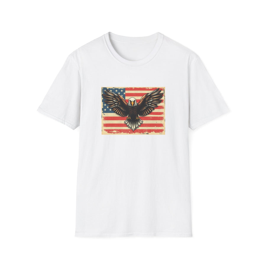 Bald Eagle American Flag T-Shirt — Vintage Patriotic Tee for 4th of July