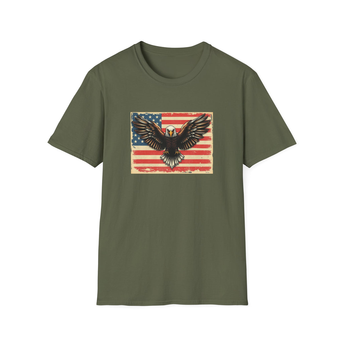 Bald Eagle American Flag T-Shirt — Vintage Patriotic Tee for 4th of July