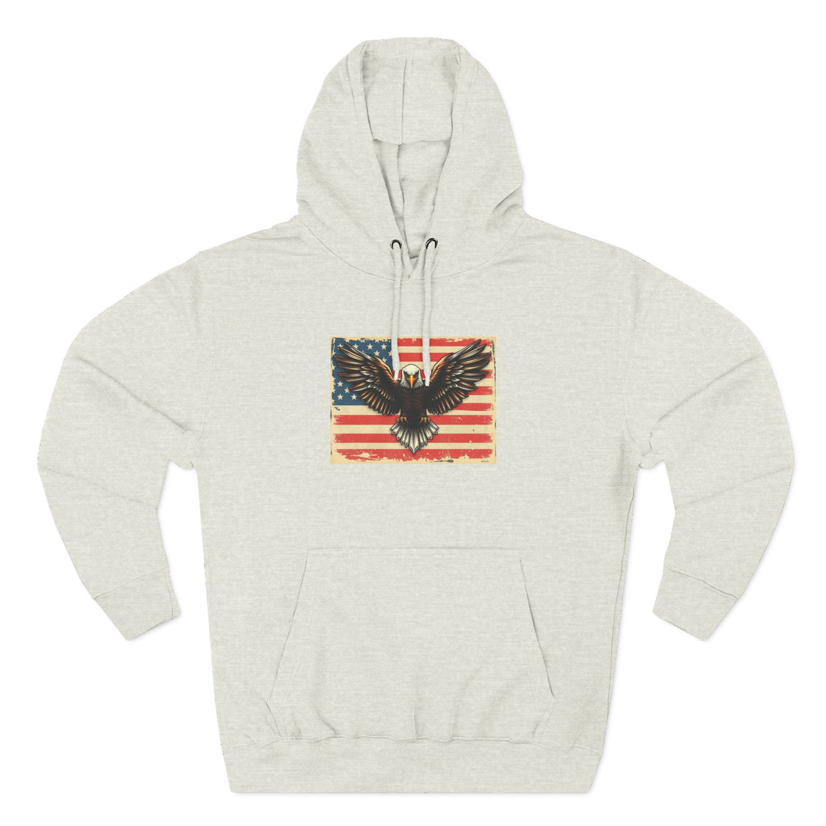 Patriotic Eagle Hoodie — Vintage American Flag Graphic