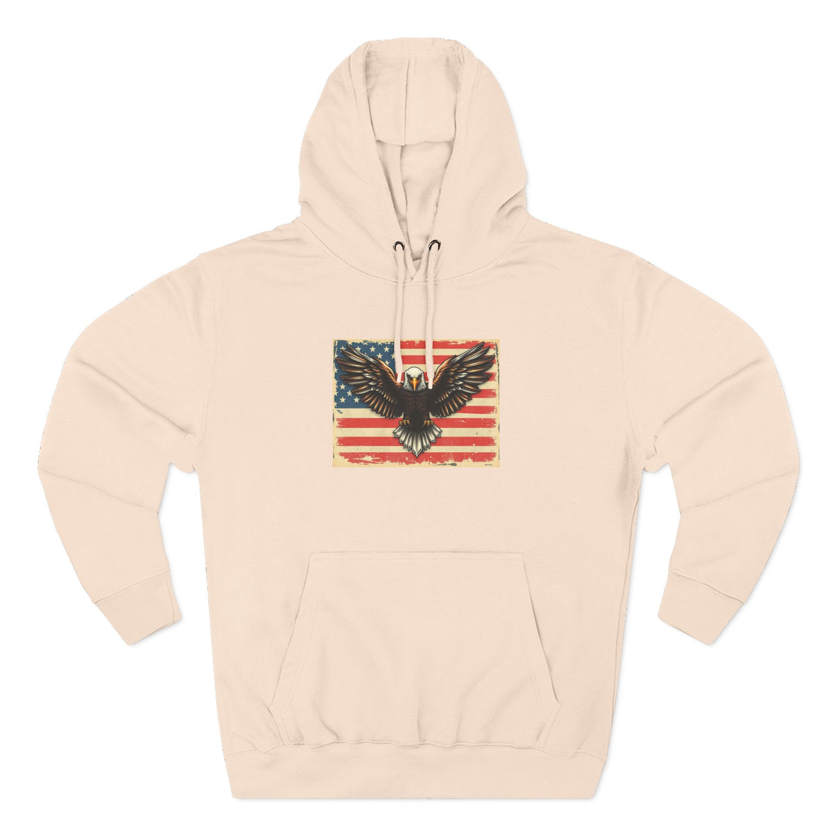 Patriotic Eagle Hoodie — Vintage American Flag Graphic